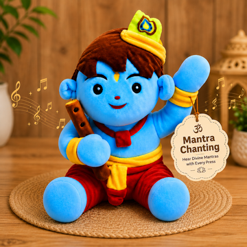 Lord Krishna Plush Toy with Mantra Chanting