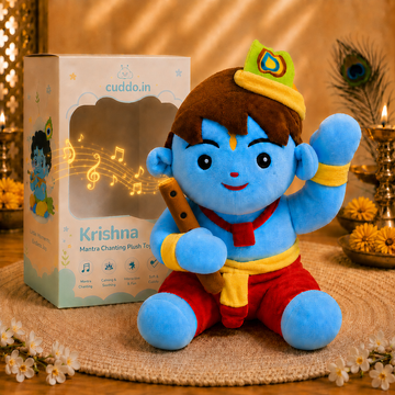 Lord Krishna Plush Toy with Mantra Chanting